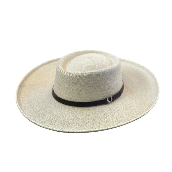 Seager Flat Crown Straw Cowboy Hat size L